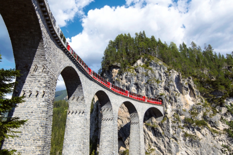 Hotel Bernina Express  Švýcarsko vlakem
